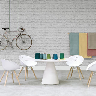 Pedrali Ikon 869 table base white h. 71 cm. Buy now on Shopdecor