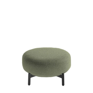 Kartell Lunam pouf in Orsetto fabric with black structure Buy now on Shopdecor