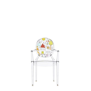 Kartell Lou Lou Ghost Special Edition armchair for children with drawing Buy now on Shopdecor