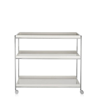 Kartell Trays trolley with chromed steel structure Buy now on Shopdecor