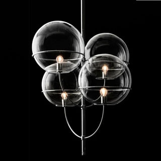 OLuce Lyndon 450 suspension lamp chrome by Vico Magistretti Buy now on Shopdecor