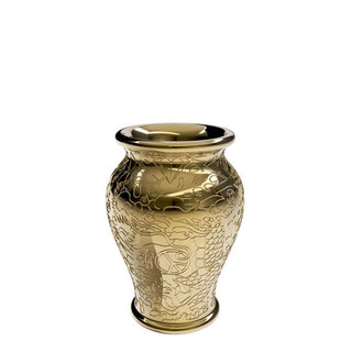 Qeeboo Ming planter and champagne cooler metal finish Buy now on Shopdecor